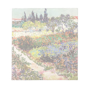 Van Gogh Flowering Garden At Arles Floral Fine Art Notepad