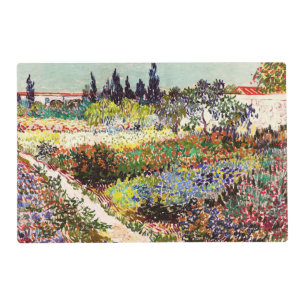 Van Gogh Flowering Garden At Arles Floral Fine Art Placemat