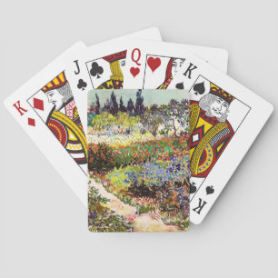 Van Gogh Flowering Garden At Arles Floral Fine Art Poker Cards