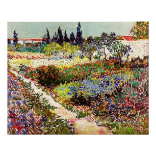 Van Gogh Flowering Garden At Arles Floral Fine Art Poster