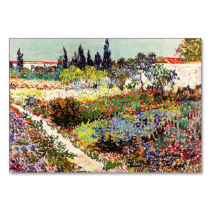 Van Gogh Flowering Garden At Arles Floral Fine Art Table Number