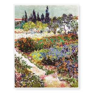 Van Gogh Flowering Garden At Arles Floral Fine Art Temporary Tattoos