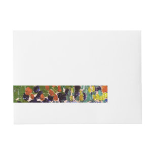 Van Gogh Flowering Garden At Arles Floral Fine Art Wrap Around Address Label