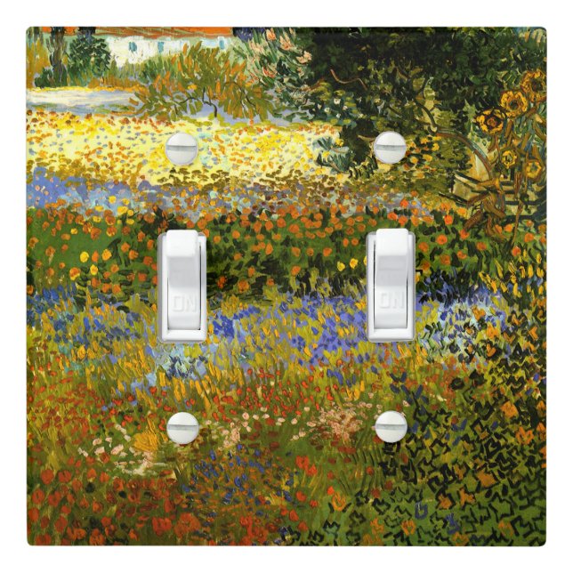 Van Gogh - Flowering Garden at Arles Light Switch Cover (In Situ)