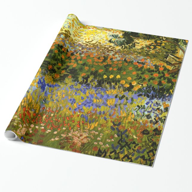 Van Gogh - Flowering Garden at Arles Wrapping Paper (Unrolled)