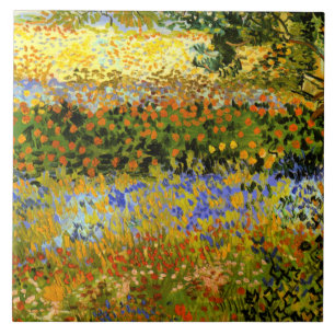 Van Gogh - Flowering Garden Ceramic Tile