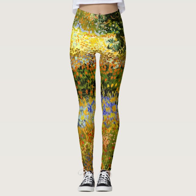 Van Gogh - Flowering Garden Leggings (Front)