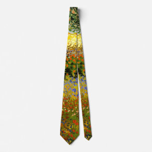 Van Gogh - Flowering Garden Neck Tie