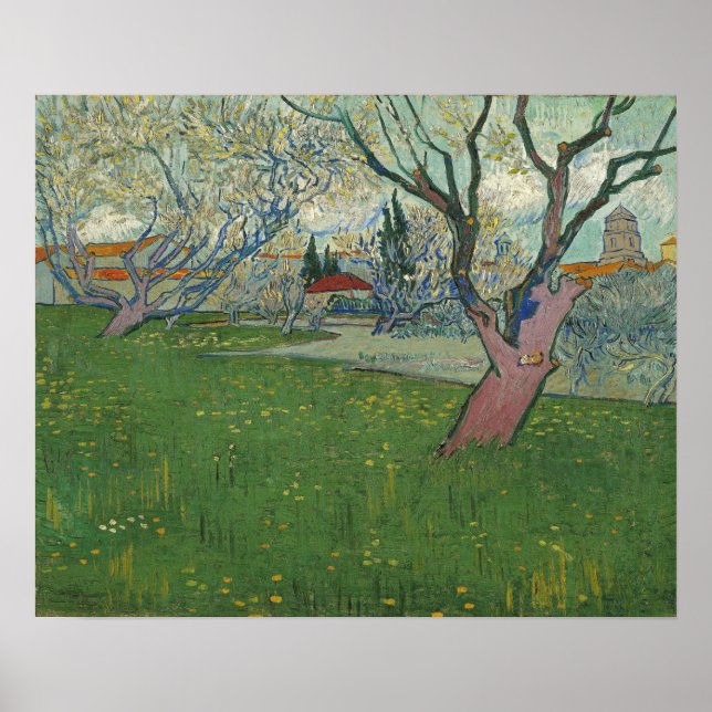 Van Gogh - Flowering Orchards View Of Arles Poster (Front)