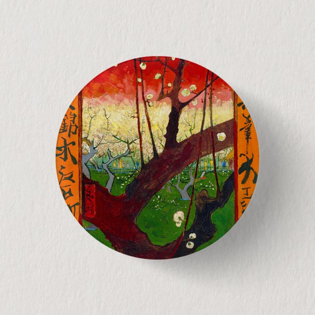 Van Gogh Flowering Plum Tree after Hiroshige Button (Front)