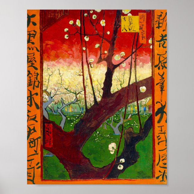 Van Gogh Flowering Plum Tree after Hiroshige Poster (Front)