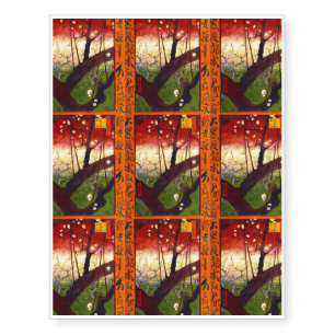 Van Gogh Flowering Plum Tree After Hiroshige Temporary Tattoos