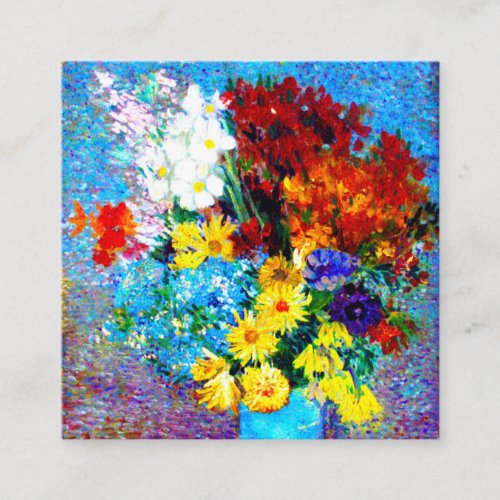 Van Gogh Flowers in a Blue Vase Enclosure Card