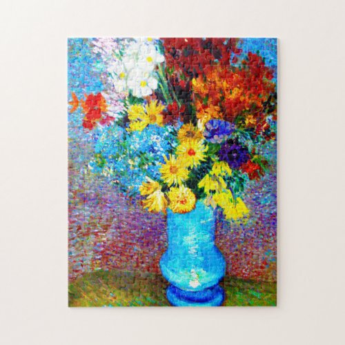 Van Gogh Flowers in a Blue Vase Jigsaw Puzzle