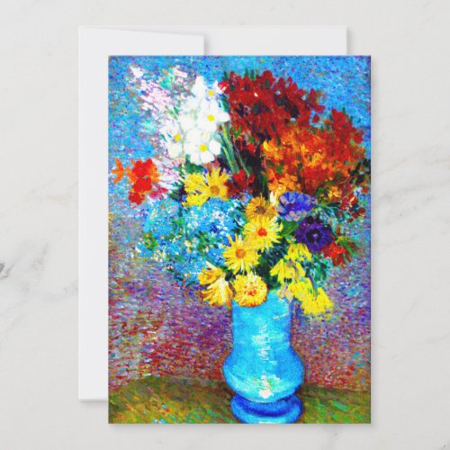 Van Gogh Flowers in a Blue Vase Save The Date
