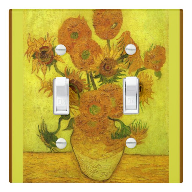Van Gogh - Fourteen Sunflowers, 1889 Light Switch Cover (In Situ)