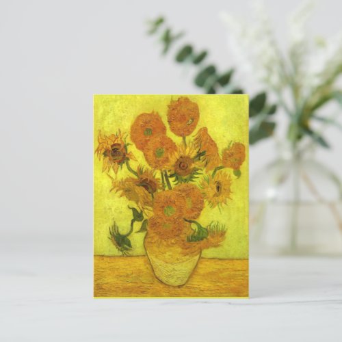Van Gogh _ Fourteen Sunflowers Postcard
