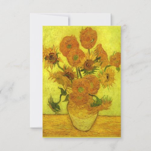 Van Gogh _ Fourteen Sunflowers Thank You Card