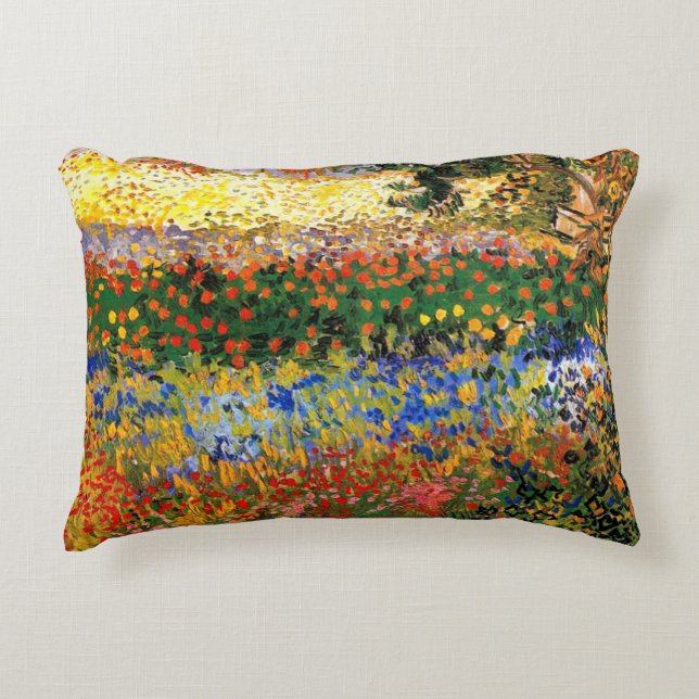 Van Gogh - Garden at Arles Accent Pillow (Front)