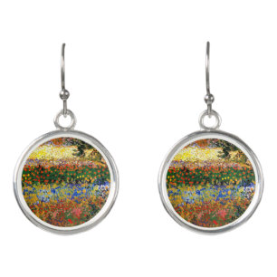 Van Gogh - Garden at Arles (aka Flowering Garden) Earrings