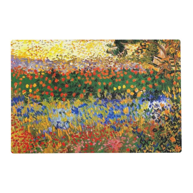 Van Gogh - Garden at Arles (aka Flowering Garden) Placemat (Front)