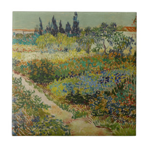 Van Gogh Garden at Arles Floral Impressionist Ceramic Tile