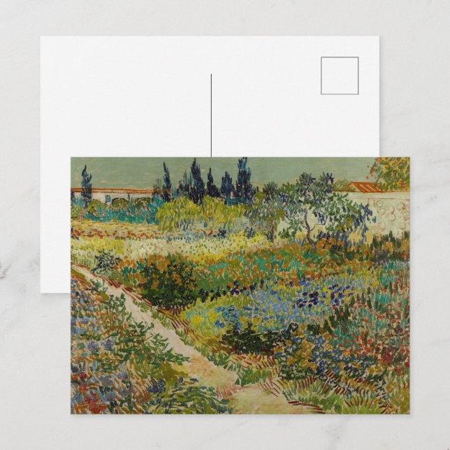 Van Gogh Garden at Arles Floral Impressionist Postcard (Front/Back)