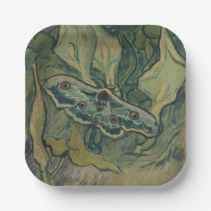 Van Gogh Giant Peacock Moth Vintage Nature ArtVan Paper Plates