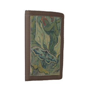 Van Gogh Giant Peacock Moth Vintage Nature ArtVan Tri-fold Wallet
