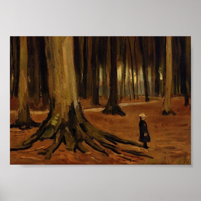 Van Gogh - Girl in the Woods Poster (Front)