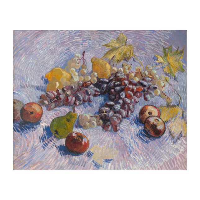 Van Gogh Grapes and Apples Still Life Art Print (Front)