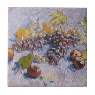 Van Gogh Grapes and Apples Still Life Art Print Ceramic Tile