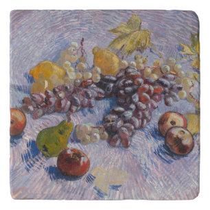 Van Gogh Grapes and Apples Still Life Art Print Trivet