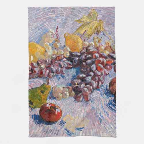 Van Gogh _ Grapes Lemons Pears and Apples Kitc Kitchen Towel