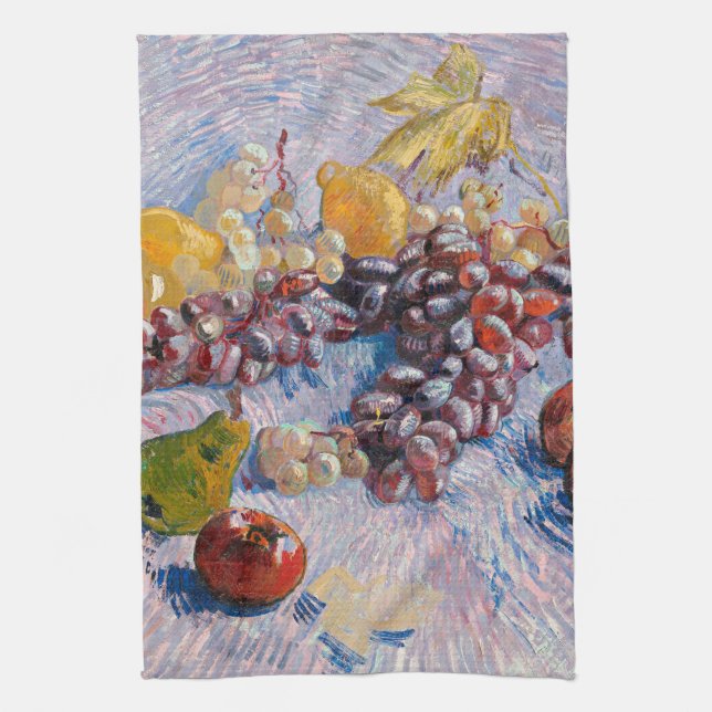 Van Gogh - Grapes, Lemons, Pears, and Apples, Kitc Kitchen Towel (Vertical)