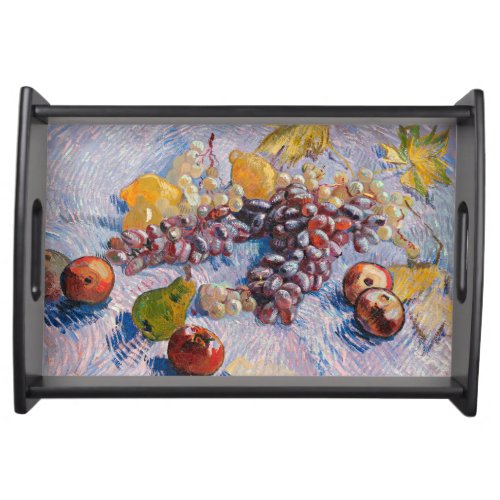 Van Gogh _ Grapes Lemons Pears and Apples Serving Tray