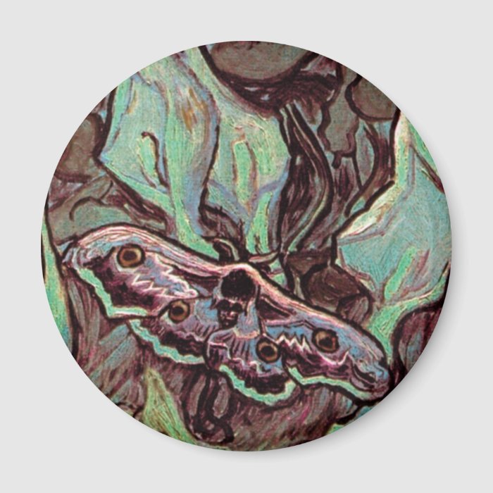 Van Gogh   Great Peacock Moth Refrigerator Magnet