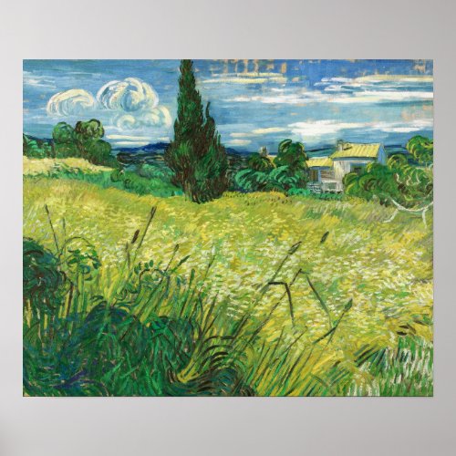 Van Gogh _ Green Field Poster