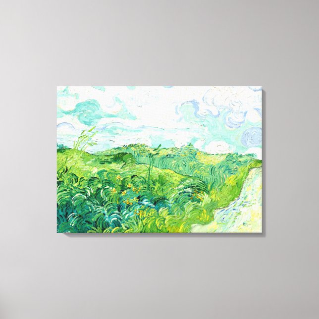 Van Gogh - Green Wheat Fields, Auvers Canvas Print (Front)