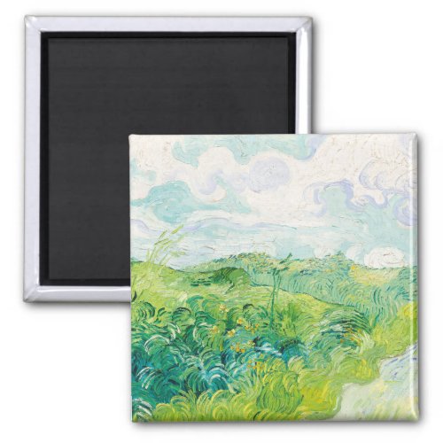 Van Gogh Green Wheat Fields Auvers Impressionism Magnet