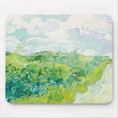 Van Gogh Green Wheat Fields Auvers Impressionism Mouse Pad