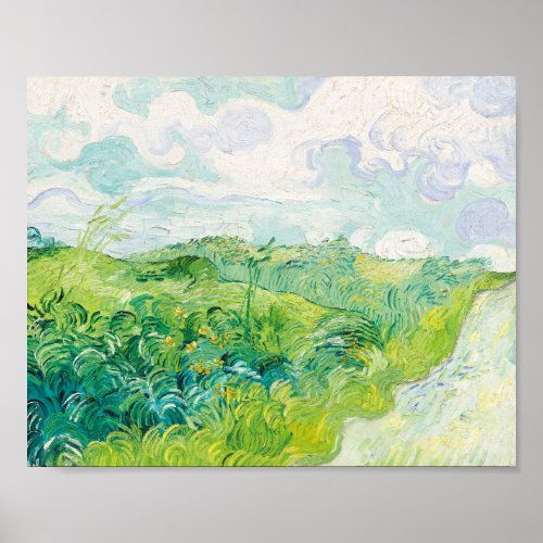 Van Gogh Green Wheat Fields Auvers Impressionism Poster