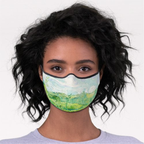 Van Gogh Green Wheat Fields Auvers Impressionism Premium Face Mask
