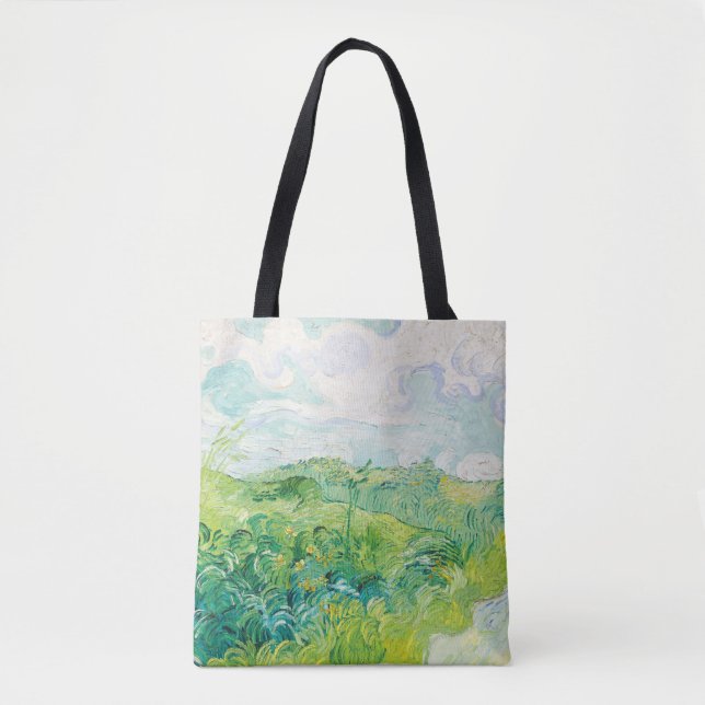 Van Gogh Green Wheat Fields Auvers. Impressionism Tote Bag (Front)