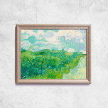 Van Gogh Green Wheat Fields Old Art Poster<br><div class="desc">Poster of Vincent Van Gogh,  Green wheat fields,  1890. An old famous painting of greenery and a blue cloudy sky in a colorful and bright post-impressionism style. CCO license,  public domain art. Frame not included.</div>