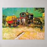 Van Gogh - Gypsy Camp with Horse Dray Poster<br><div class="desc">Van Gogh - Gypsy Camp with Horse Dray,  Post-Impressionism painting.</div>