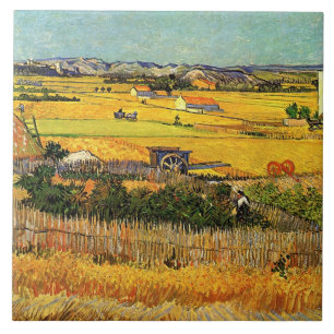 Van Gogh - Harvest at La Crau, Ceramic Tile