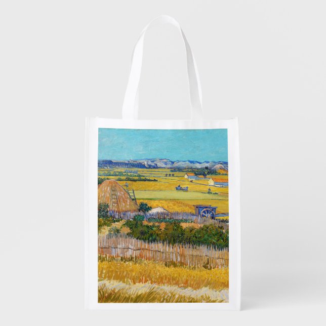Van Gogh - Harvest at La Crau Grocery Bag (Front)