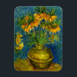 Van Gogh Imperial Fritillaries  Magnet<br><div class="desc">Magnet featuring Vincent van Gogh’s oil paining Imperial Fritillaries in a Copper Vase (1887). Beautiful yellow flowers adorn a vase against a blue backdrop. A fabulous gift for fans of Post-Impressionism and Dutch art!</div>