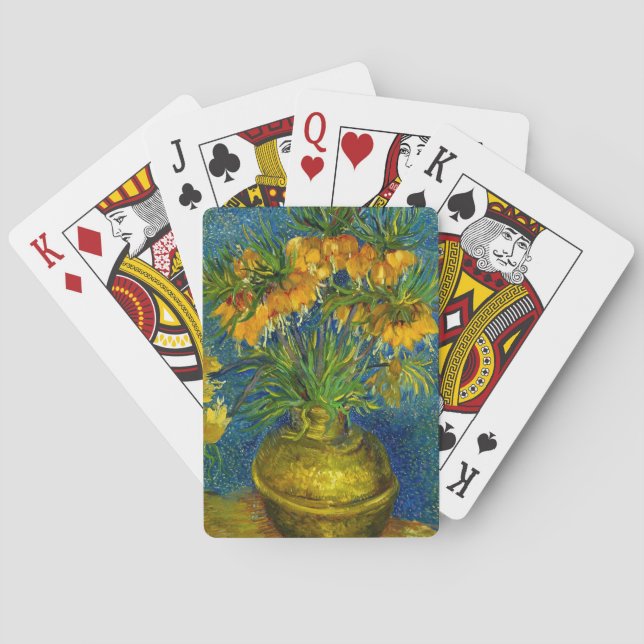 Van Gogh Imperial Fritillaries  Poker Cards (Back)